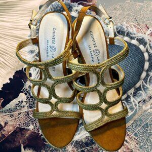 Chinese Laundry Milla Braid Wedge Shoe Women's size‎ 9.5